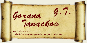 Gorana Tanackov vizit kartica
